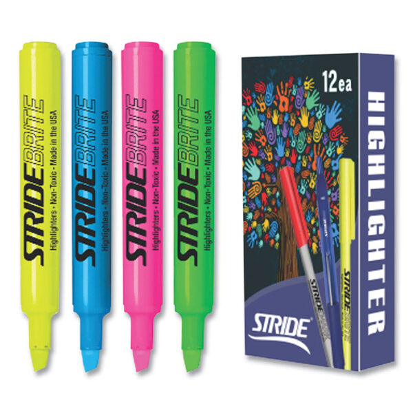 Highlighter, Assorted Ink Colors, Chisel Tip, Assorted Barrel Colors, 12/Pack - Image 2